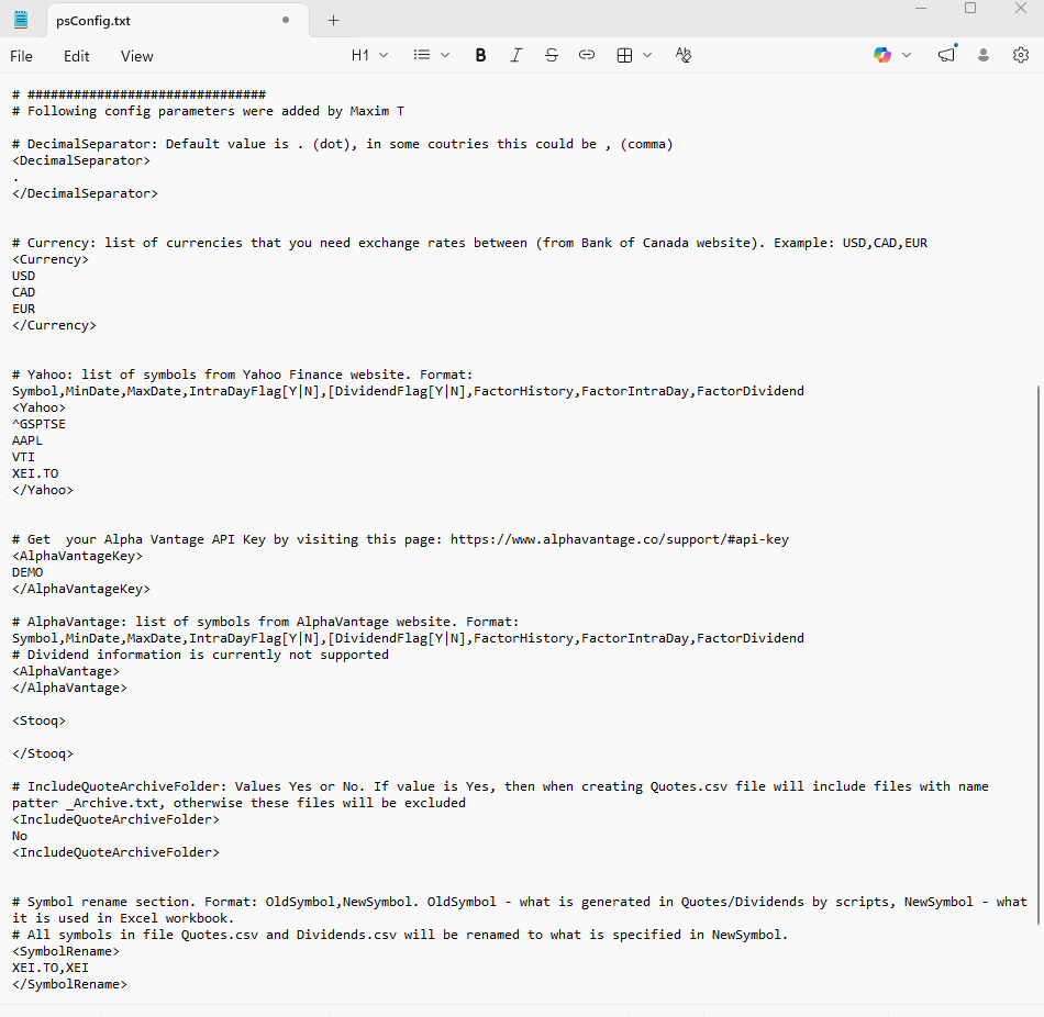 psConfig.txt example details